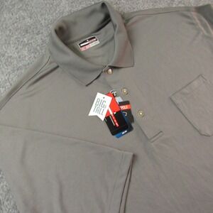 Grand Slam Polo Shirt Mens 3XLT Gray Pocket Polo Moisture Wicking‎ Performance